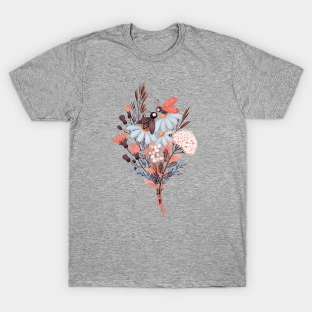 Flowers and butterflies T-Shirt by Elena Amo